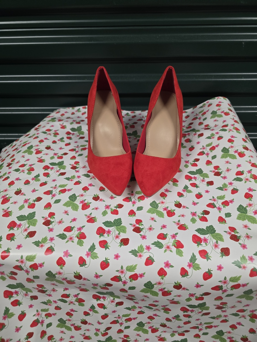 JustFab Red Pointed-Toe Pumps